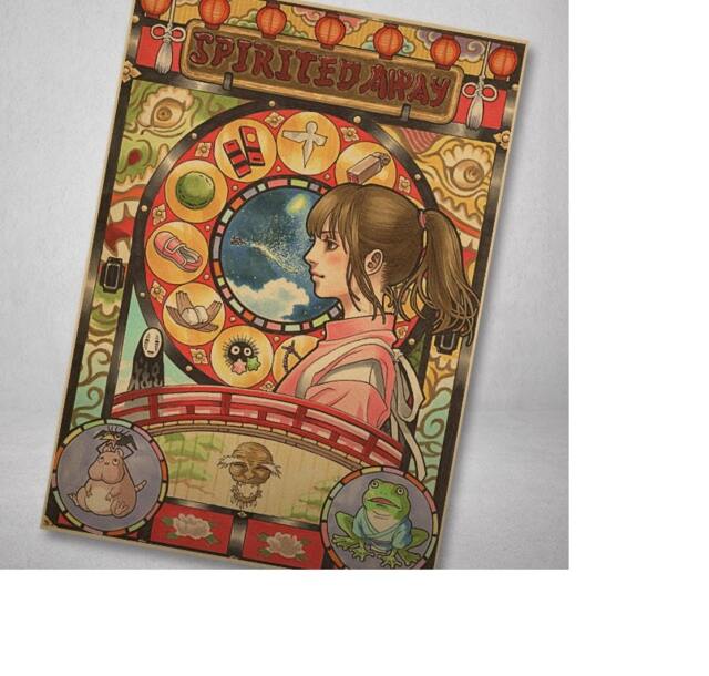 Hayer Animation Set My Neighbor Adornment Animated Cartoon Movie Posters Kraft Paper Restoring Wall Sticker 2
