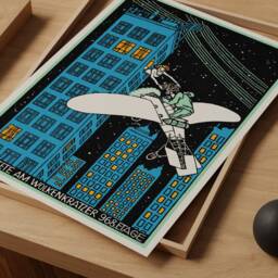Moriz Jung Vintage Airplane Print, Cityscape Wall Art - thumbnail 3
