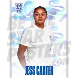 England Lionesses Carter Headshot Poster - Officially Licensed Product Sizes A4/A3 + Framed Option - thumbnail 1