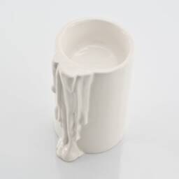 Ceramic Candle Holders With Dripping Wax Effect - thumbnail 4