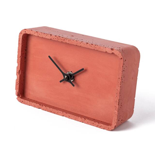 "Concrete Mantel Clock 4"" X 6, 3" - image 1