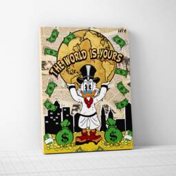 Scrooge Mcduck Scarface Canvas Art - Motivational Street - thumbnail 3