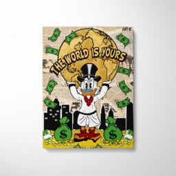Scrooge Mcduck Scarface Canvas Art - Motivational Street - thumbnail 2