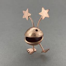 Monstar - Handmade Copper Coin Figure With Stars - thumbnail 3