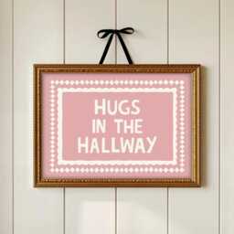 Hugs in The Hallway Print, Prints For Entrance Hall, Hallway, Decor, Hall Horizontal - thumbnail 1