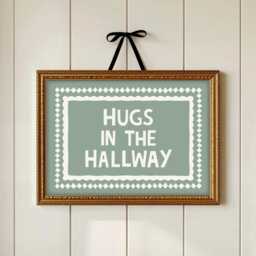 Hugs in The Hallway Print, Prints For Entrance Hall, Hallway, Decor, Hall Horizontal - thumbnail 2