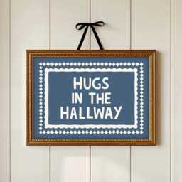 Hugs in The Hallway Print, Prints For Entrance Hall, Hallway, Decor, Hall Horizontal - thumbnail 3