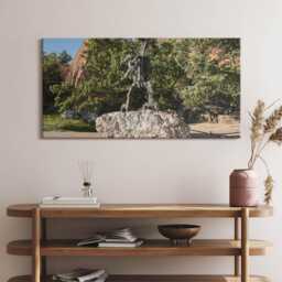 Wawel Dragon Krakow Monument Canvas, Wall Art Picture, Green Decoration, Travel Canvas - thumbnail 1