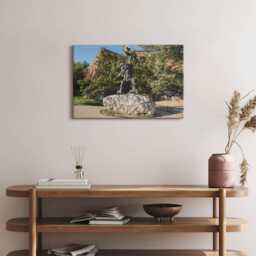 Wawel Dragon Krakow Monument Canvas, Wall Art Picture, Green Decoration, Travel Canvas - thumbnail 3