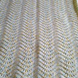 Crochet Weavy Baby Blanket, Gift Idea's, Shower, in Multi-Color Gift's For Her, Him. Ready To Ship - thumbnail 2