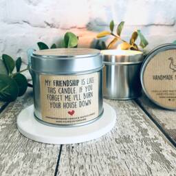Funny Candle, Best Friend Gift, Funny Women Gift, Bff Gift, Friendship Vanilla Joke Birthday Gift For Friend, Tin Candle - thumbnail 2