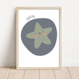 Nautical & Ocean Prints For A Nursery, Bedroom Or Playroom. Cute Beach Under The Sea Animals - Prints Only - thumbnail 3