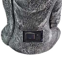 Large Copper & Silver Effect Cross-Leg Buddha Garden Decoration With Solar Light - thumbnail 4