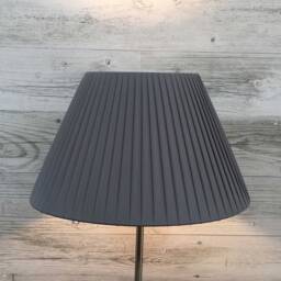 Grey Ribbon Empire Lampshade, Pleated Bedside Table Lamp Shade - thumbnail 2