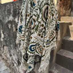Vintage Inspired Suzani Cotton Throw Blanket, Bohemian Ethnic Home D??cor - thumbnail 3