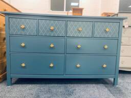 Large Chest Of Drawers Painted Bespoke Stencilled - thumbnail 1