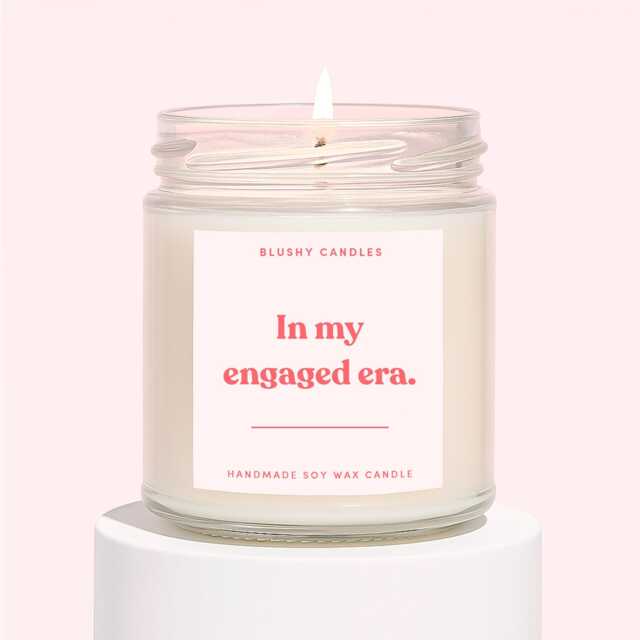 Engagement Candle - Gift For Engaged Friend Gifts Couple in My Era - image 1