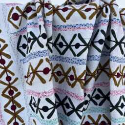 Vintage Suzani Kantha Quilt Traditional Hand Embroidered Cotton Throw Reversible Bohemian Bed Cover - thumbnail 2