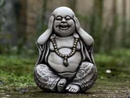 Funny Buddha Sculpture Outdoor Happy Monk Decoration Japanese Budbhist Ornament Traditional Yard Art Joyful Zen Garden Figurine Lover Gift - thumbnail 1