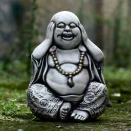 Funny Buddha Sculpture Outdoor Happy Monk Decoration Japanese Budbhist Ornament Traditional Yard Art Joyful Zen Garden Figurine Lover Gift - thumbnail 3