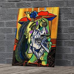 Weeping Woman Picasso Canvas Or Poster Print Glossy in Various Sizes - thumbnail 2