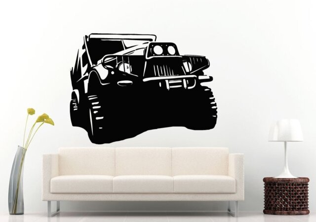 Off Road Sport Utility Vehicle Mountains Rocks Dirt 4 X Wall Decal Vinyl Sticker Mural Room Decor L832 - image 1