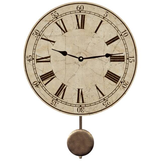 Wall Clock With Pendulum - Beige - image 1