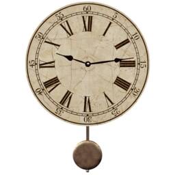 Wall Clock With Pendulum - Beige