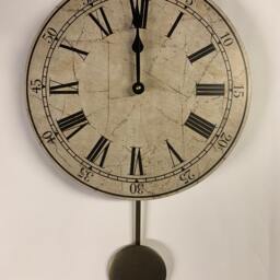 Wall Clock With Pendulum - Beige - thumbnail 4