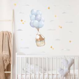 Balloon Guinea Pig Wall Decal, Plastic-Free Kids Room Wall Stickers - thumbnail 2