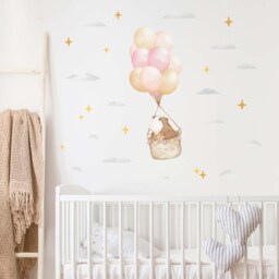Balloon Guinea Pig Wall Decal, Plastic-Free Kids Room Wall Stickers - thumbnail 4