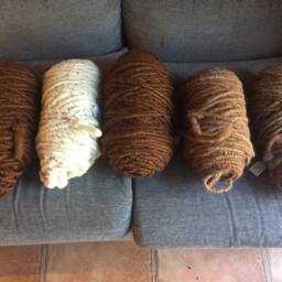 Llama Wool Hand Woven Rug. All Natural Colors - thumbnail 2