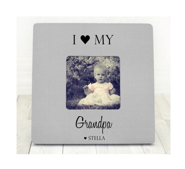 Fathers Day Gift For Grandpa Personalized Picture Frame Dad Father I Love My Papa Gift - image 1