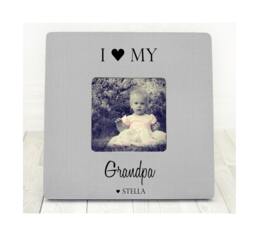 Fathers Day Gift For Grandpa Personalized Picture Frame Dad Father I Love My Papa Gift - thumbnail 1
