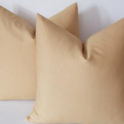 Light Brown Cotton Canvas Pillow Cover Set Decorative Throw Cushion - thumbnail 2