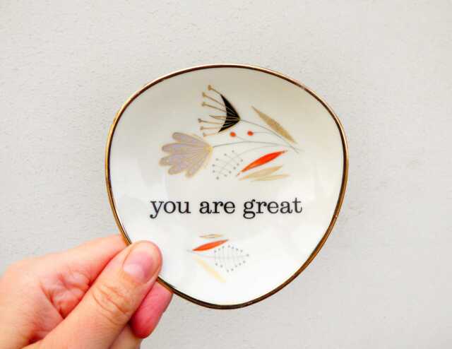 Wall Plate You Are Great Typo 10 cm Vintage Deko Deko Wall Hanging - image 1