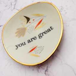 Wall Plate You Are Great Typo 10 cm Vintage Deko Deko Wall Hanging - thumbnail 3