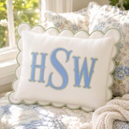 Custom Embroidered Monogram Pillowcases, Baby Room Decor, Name Nursery Decor Cushion, Dorm Pillow, Slumber Party Gift - thumbnail 4