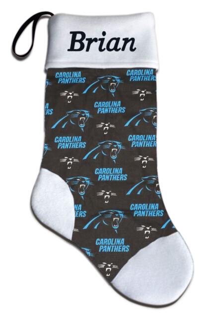 Personalized Nfl Carolina Panthers Football Christmas Stocking Embroidered