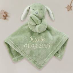 Personalised Baby Comforter Bunny Gift Soft Toy Comfort Blanket Security Cute Newborn Keepsake Name Boy Girl Present 2026 - thumbnail 2