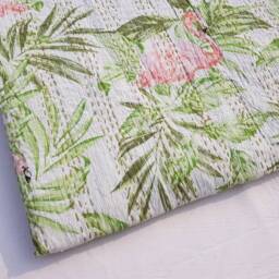 Kantha Quilt Gudri, Handmade Ethnic Stitch Decorative Gudri Print King Size , Indian Bohemian Bedspread - thumbnail 2
