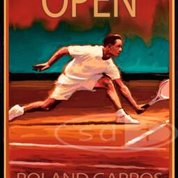 French Open Tennis Sports Art Poster Print - thumbnail 2