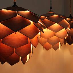 Pinecone Pendant Lamp Wood - La Cocotte Chandelier Lighting - thumbnail 4