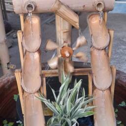 Bamboo Fountain With Turbine Handmake From Real Bamboo - thumbnail 2