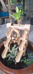 Bamboo Fountain With Turbine Handmake From Real Bamboo