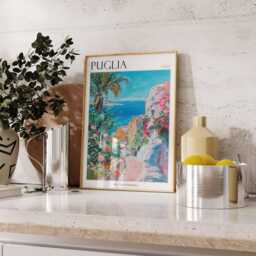 Puglia Poster, Travel Print, Italy Wall Art, Italian Decor, Gift, Art - thumbnail 2