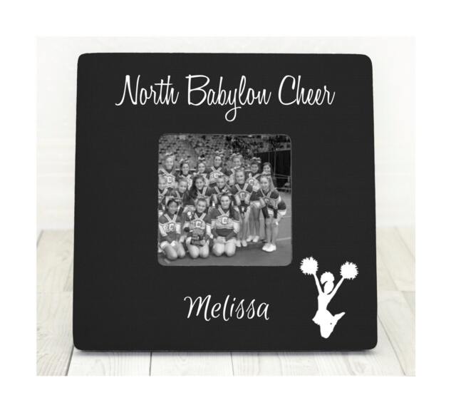 Cheerleading Picture Frame Personalized Frame - Custom Cheerleader Keepsake Cheer Squad Gift Mom Or Athlete - image 1