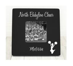 Cheerleading Picture Frame Personalized Frame - Custom Cheerleader Keepsake Cheer Squad Gift Mom Or Athlete - thumbnail 1