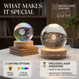 Fourth Wing Book Lamp, Light, Night Crystal Ball Dragon Rider Fantasy Scene, Tairn & Andarna Lovers - thumbnail 2