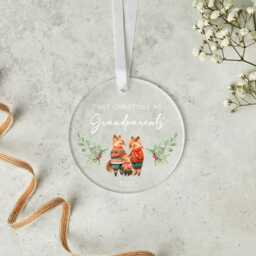 Grandparent's First Christmas Frosted Ornament - Gift 2025 Decoration Family -Christmas Bauble - thumbnail 3